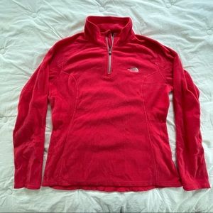 The North Face Quarter Zip Fleece red / coral